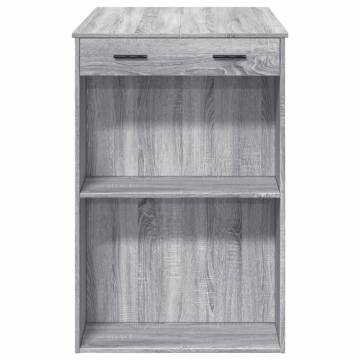  Bar Table Grey Sonoma 102x70x103.5 cm Engineered Wood