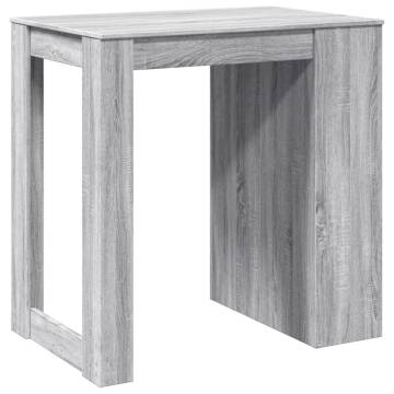  Bar Table Grey Sonoma 102x70x103.5 cm Engineered Wood