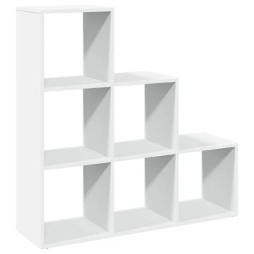  Room Divider Bookcase 3-Tier White 99x29x99 cm Engineered Wood