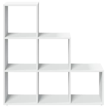  Room Divider Bookcase 3-Tier White 99x29x99 cm Engineered Wood