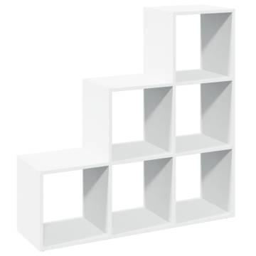  Room Divider Bookcase 3-Tier White 99x29x99 cm Engineered Wood