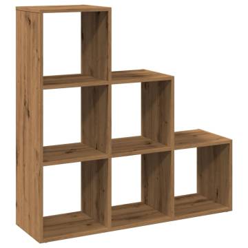  Room Divider Bookcase 3-Tier Artisan Oak 99x29x99 cm Engineered Wood