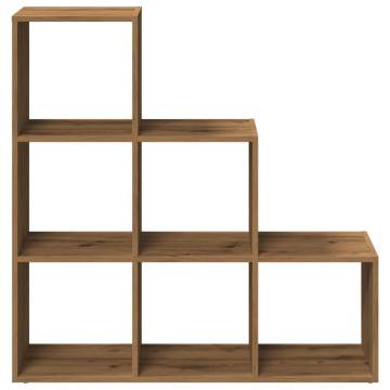  Room Divider Bookcase 3-Tier Artisan Oak 99x29x99 cm Engineered Wood