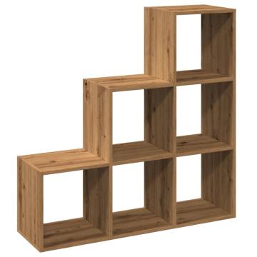  Room Divider Bookcase 3-Tier Artisan Oak 99x29x99 cm Engineered Wood