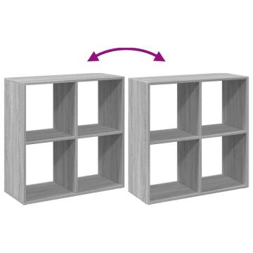  Room Divider Bookcase Grey Sonoma 69.5x29x69.5 cm Engineered Wood