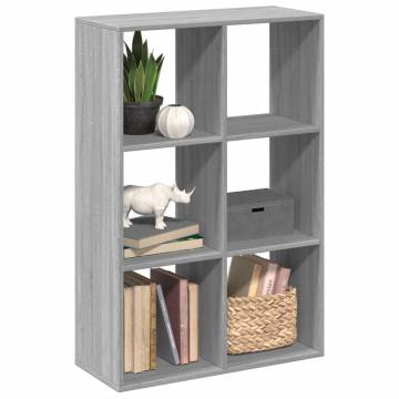  Room Divider Bookcase Grey Sonoma 69.5x29x103.5 cm Engineered Wood