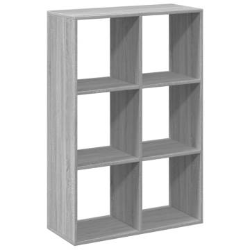  Room Divider Bookcase Grey Sonoma 69.5x29x103.5 cm Engineered Wood