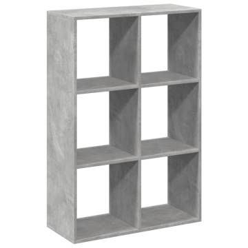  Room Divider Bookcase Concrete Grey 69.5x29x103.5 cm Engineered Wood