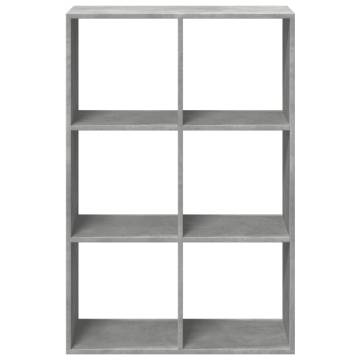  Room Divider Bookcase Concrete Grey 69.5x29x103.5 cm Engineered Wood