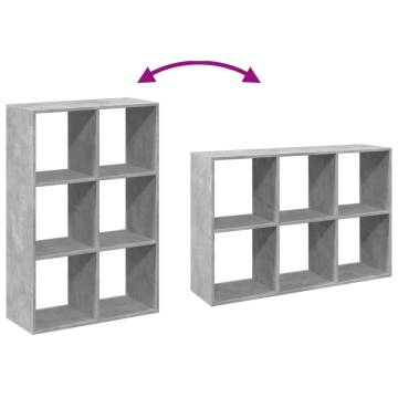  Room Divider Bookcase Concrete Grey 69.5x29x103.5 cm Engineered Wood