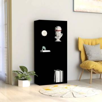 Book Cabinet Black 50x25x106 cm Engineered Wood