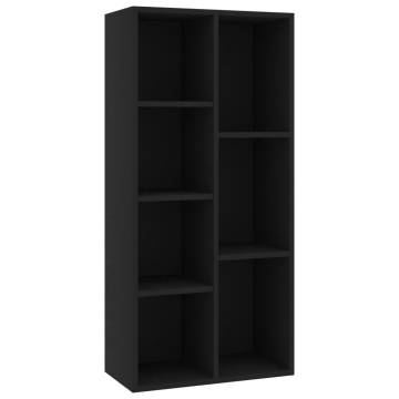 Book Cabinet Black 50x25x106 cm Engineered Wood