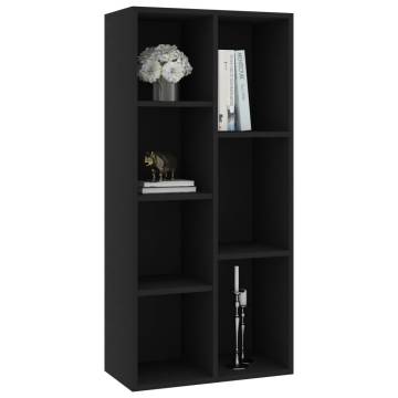 Book Cabinet Black 50x25x106 cm Engineered Wood