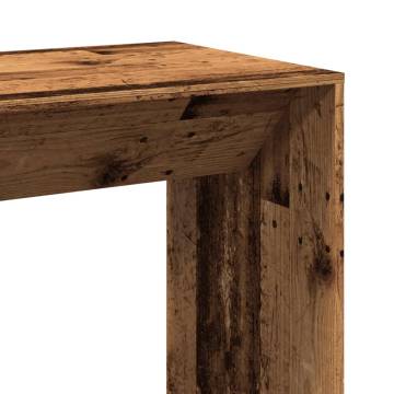  Bar Table Old Wood 102x50x103.5 cm Engineered Wood