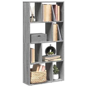  Bookcase Grey Sonoma 60x20x120 cm Engineered Wood