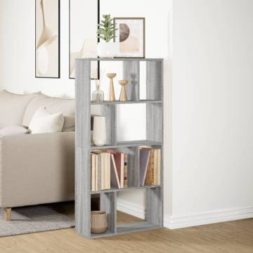  Bookcase Grey Sonoma 60x20x120 cm Engineered Wood