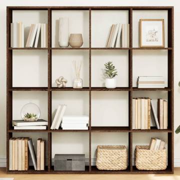  Book Cabinet Brown Oak 137.5x29x137.5 cm Engineered Wood