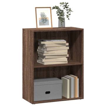  Bookcase Brown Oak 60x30x77 cm Engineered Wood