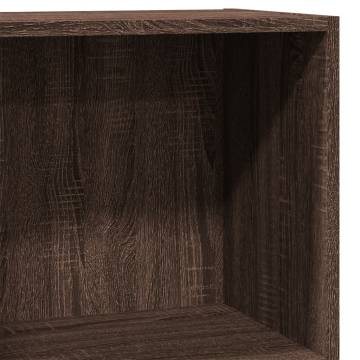  Bookcase Brown Oak 60x30x77 cm Engineered Wood