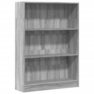  Bookcase Grey Sonoma 80x24x109 cm Engineered Wood