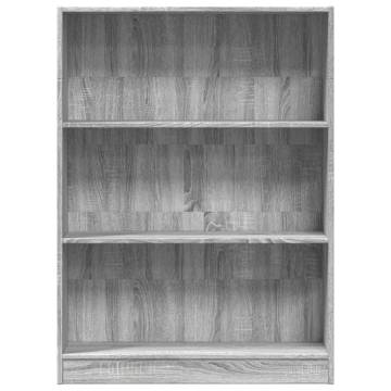  Bookcase Grey Sonoma 80x24x109 cm Engineered Wood