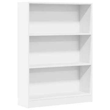  Bookcase White 80x24x109 cm Engineered Wood