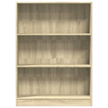  Bookcase Sonoma Oak 80x24x109 cm Engineered Wood