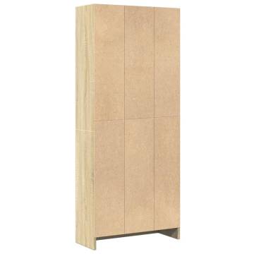  Bookcase Sonoma Oak 60x24x143 cm Engineered Wood