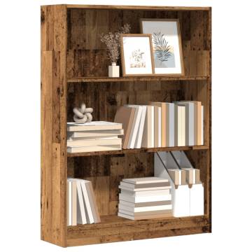  Bookcase Old Wood 80x24x109 cm Engineered Wood