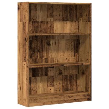  Bookcase Old Wood 80x24x109 cm Engineered Wood