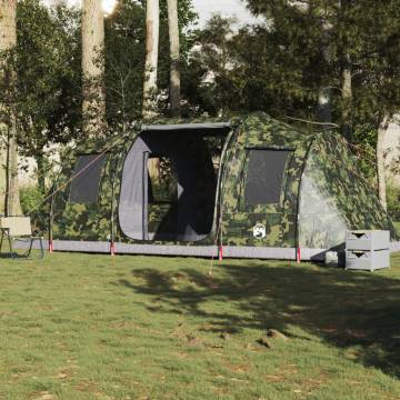  Camping Tent Tunnel 4-Person Camouflage Waterproof