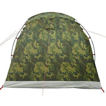  Camping Tent Tunnel 4-Person Camouflage Waterproof