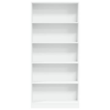  Bookcase White 80x24x176 cm Engineered Wood