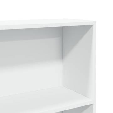  Bookcase White 80x24x176 cm Engineered Wood