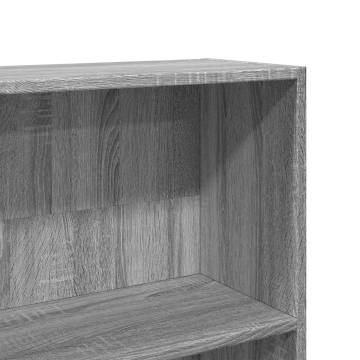  Bookcase Grey Sonoma 80x24x176 cm Engineered Wood