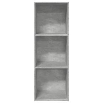  Bookcase Concrete Grey 40x30x114 cm Engineered Wood