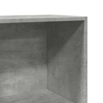  Bookcase Concrete Grey 40x30x114 cm Engineered Wood