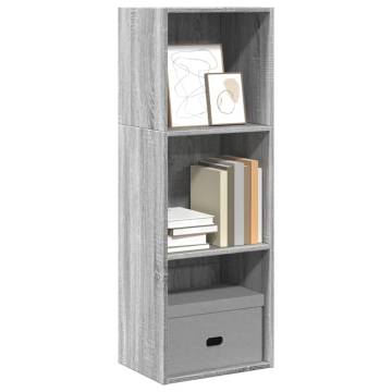  Bookcase Grey Sonoma 40x30x114 cm Engineered Wood