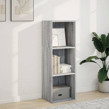  Bookcase Grey Sonoma 40x30x114 cm Engineered Wood