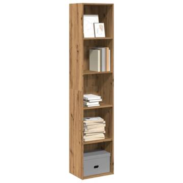  Bookcase Artisian Oak 40x30x189 cm Engineered Wood