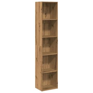  Bookcase Artisian Oak 40x30x189 cm Engineered Wood