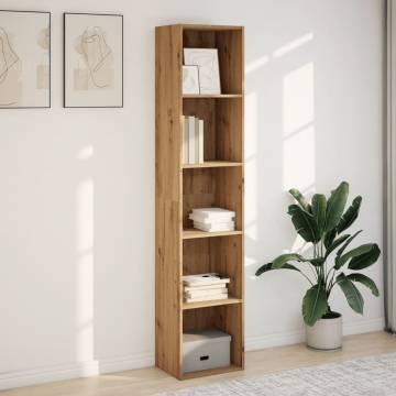  Bookcase Artisian Oak 40x30x189 cm Engineered Wood