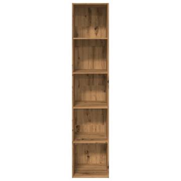  Bookcase Artisian Oak 40x30x189 cm Engineered Wood