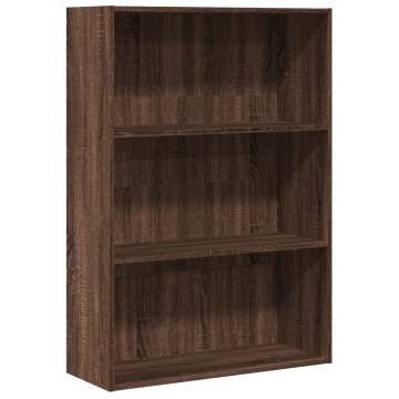  Bookcase Brown Oak 80x30x114 cm Engineered Wood