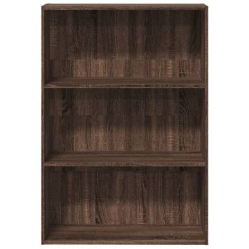  Bookcase Brown Oak 80x30x114 cm Engineered Wood