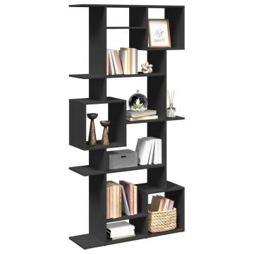  Book Cabinet Black 92x29x188 cm Engineered Wood