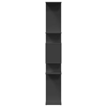  Book Cabinet Black 92x29x188 cm Engineered Wood