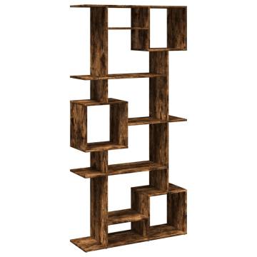  Book Cabinet Smoked Oak 92x29x188 cm Engineered Wood