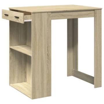  Bar Table Sonoma Oak 102x70x103.5 cm Engineered Wood