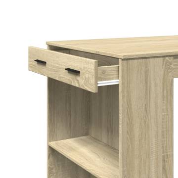  Bar Table Sonoma Oak 102x70x103.5 cm Engineered Wood